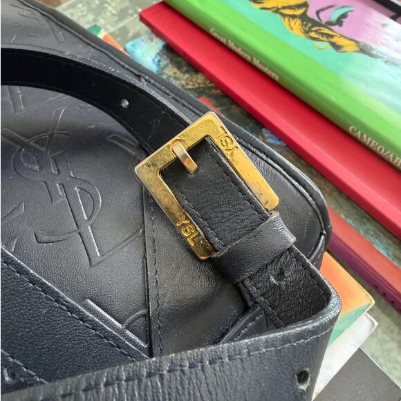Yves Saint Laurent YSL Vintage Navy Blue Leather Backpack main image 6